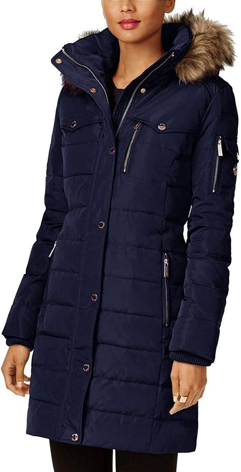 puffer women michael kors coat|Michael Kors navy puffer coat.